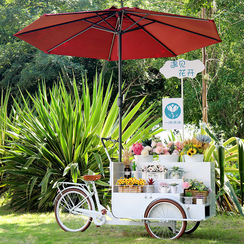 Internet celebrity flower shop check-in set commercial street float shopping mall Meichen props car park fresh garden gardening business dining car