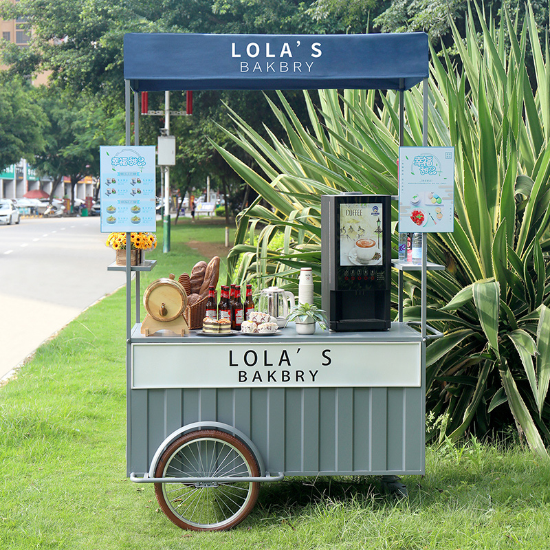 Commercial street hand-made lemon tea drink stall car stall dining car octopus small ball sushi snack car can be customized