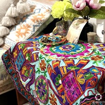 Exotic wind India Nepal patch sequin embroidery thread round table cloth Baby elephant cloth Southeast Asia household multi-purpose cover cloth