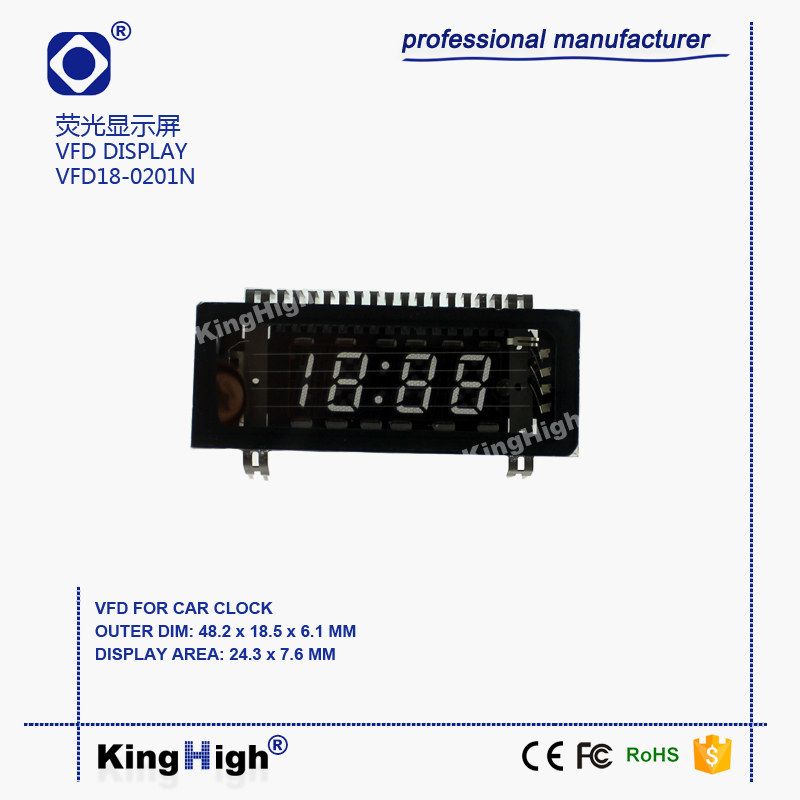 Supply car clock screen VFD18-0201N VFD display corresponding drive IC:HT16562