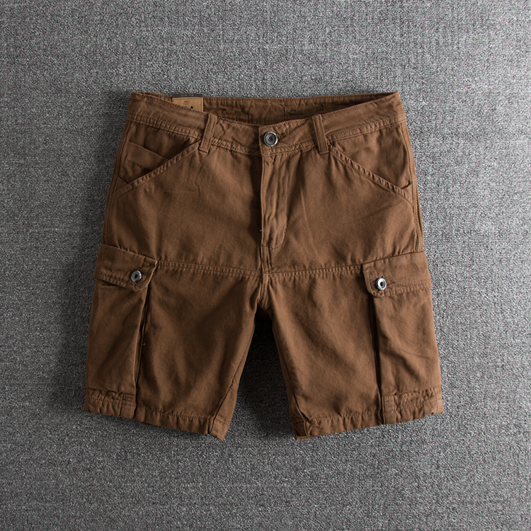 Mùa hè mới American cũ tay nghề đa túi quần dệt cotton nam quần short hoang dã quần âu quần áo nam đẹp