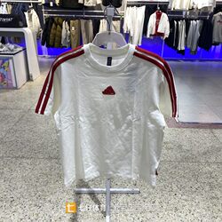 아디다스 여성 니트 둥근 목 캐주얼 짧은 슬리브