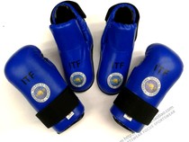 Palongbo New ITF Taekwondo Competition Guardian Foot Fitting Four Pieces Red and Blue