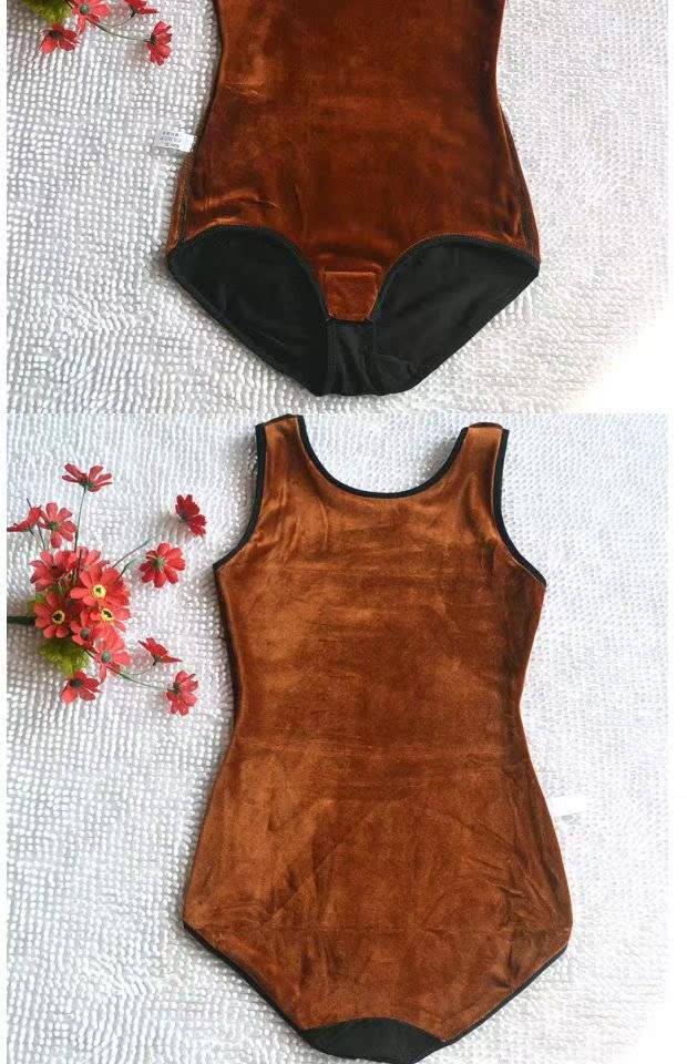 Kích thước lớn cộng với phân bón dày cộng với tam giác nhung dính liền thân áo corset nhiệt đồ lót nữ sau sinh không có dấu vết giảm béo mùa thu đông  nội y đẹp
