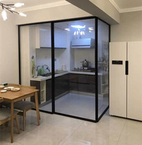 Type Kitchen Pushing Ramen Corner Balcony Bedroom Aluminum Magnesium Titanium Alloy Tempered Glass Moving Door Custom Partition Fold