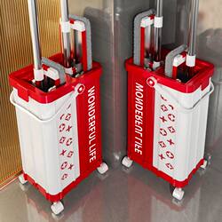 2025 New Model Luggage-Style Scratch-Free Flat Mop, Hands-Free Cleaning, Household One-Sweep-Clean Lazy Mop, Magic Mop
