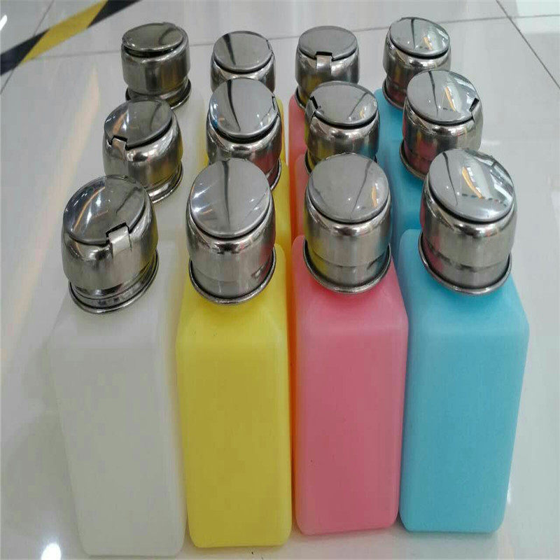 Pressing type alcohol bottle washing plate water bottle Pressing cap automatic water outlet Industrial pressing bottle