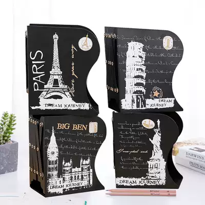 Book stand clip, book stand, book stand, fold retractable book stand, three columns, large student creative cartoon folder