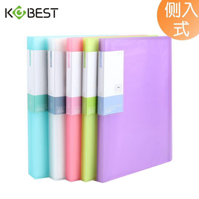 a4 folder side-entry transparent insert bag information book piano sheet music clip collection book student picture clip storage