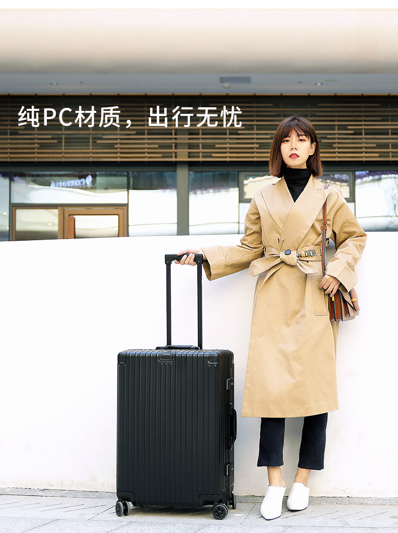 WINPARD / Weibao xe đẩy trường hợp phổ biến bánh xe đẩy trường hợp thời trang khung nhôm vali vali 20 inch 24 inch - Va li túi du lịch nữ