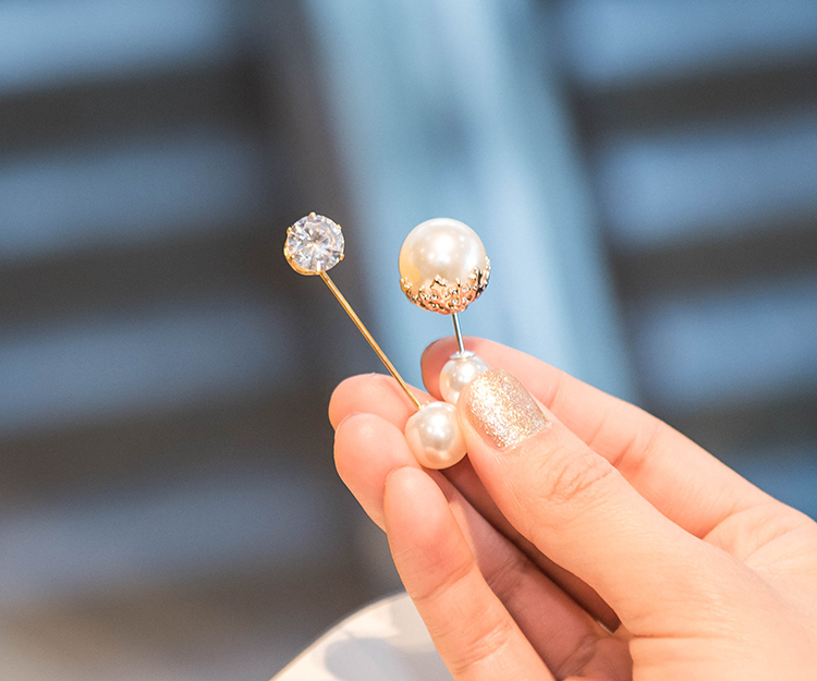 Nhật Bản và Hàn Quốc từ pin trâm phụ kiện phụ nữ áo len pin áo len chống ánh sáng ngọc trai khóa cổ áo phụ kiện cài áo