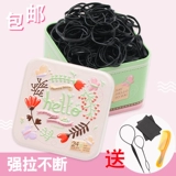 Детская черная одноразовая безвредная резинка для волос, не повреждает волосы