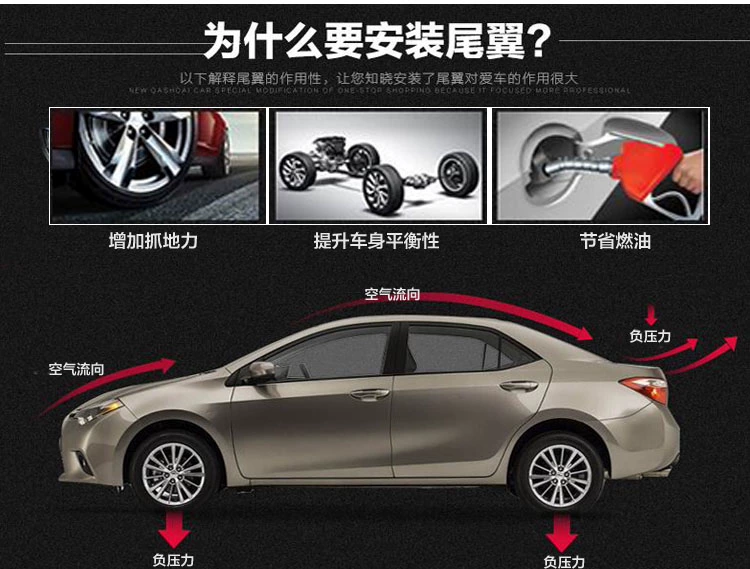 Dành riêng cho thế hệ thứ mười của Honda sửa đổi cánh đuôi miễn phí đấm mới Civic thể thao đuôi xe dán thể thao