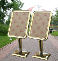 Hotel Titanium Water Brand Lobby Yingbin Billboard Exhibition Stand Stainless Steel Sign Vertical Guide Billboard