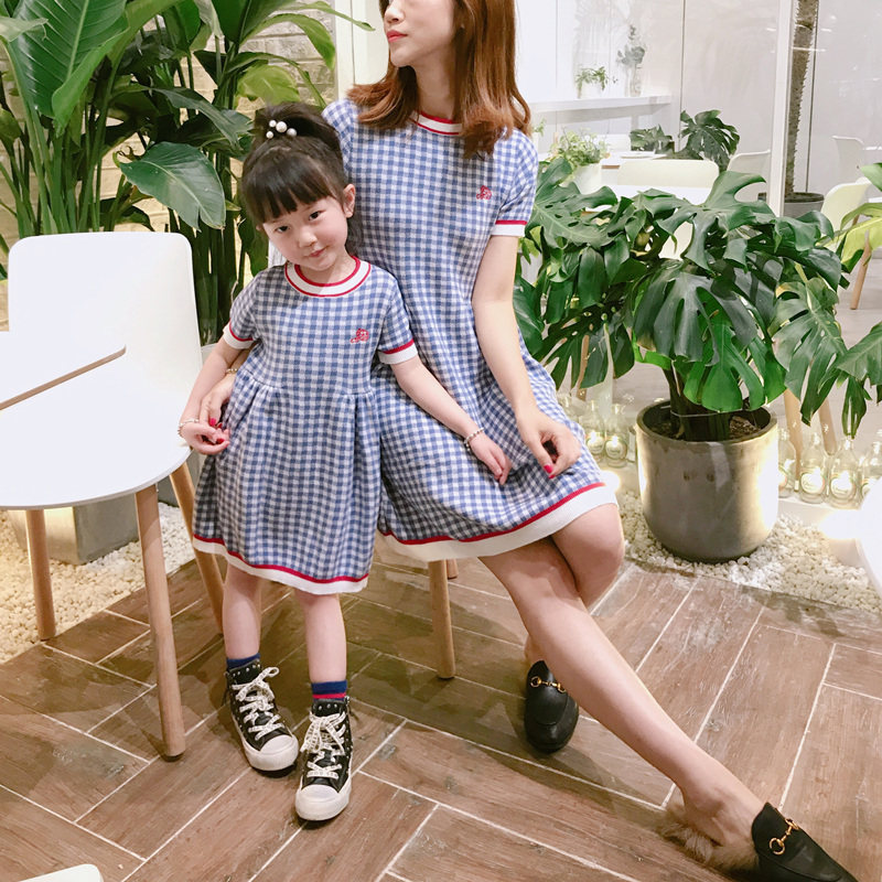 Mother women's clothing autumn clothing 2018 new wave parent-child foreign fashion Fashion Loose pro-dress for the autumn girl's dress