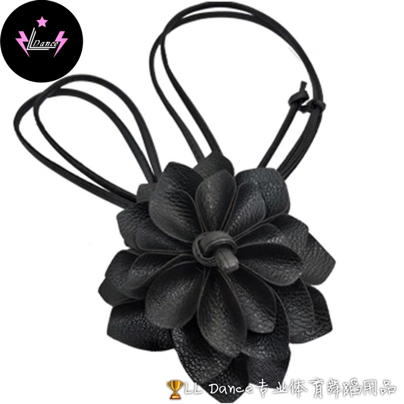 Latin Dance Morden Dance Lady Performance Contest Practice Teaching Lessons Adult Special Belt Pu Leather Large Flower Belt