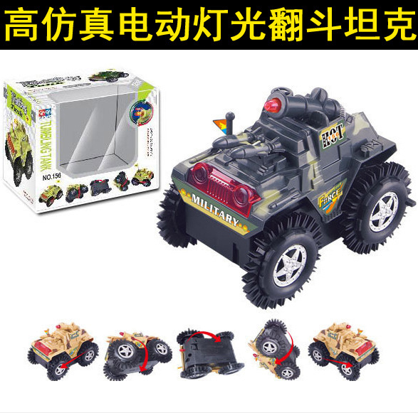 Tank Rocket Truck EV Tank Electric Pickup Car Children glow up toy cars