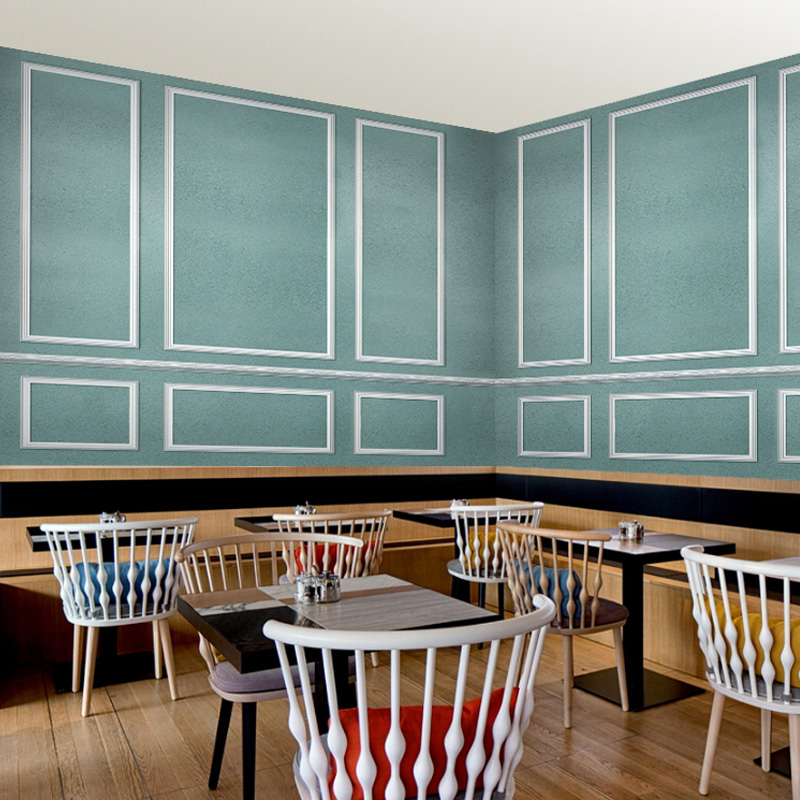 Retro Nostalgia Wallpaper Dining Room Wallpaper Coffee Milk Tea Shop Fire Pot Shop Barbecue Shop Wall Cloth 3d Brief Background Fresco