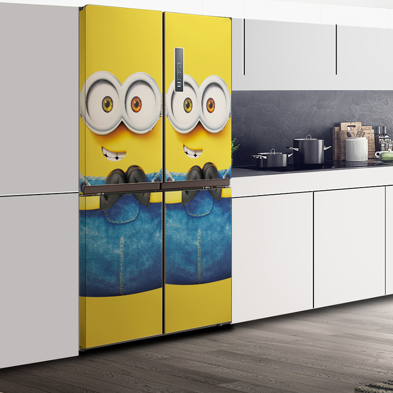 Fridge Sticker Decoration Sticker full sticker 3d Solid creative Self-adhesive film Cartoon Retrofit Refurbished Sticker removable