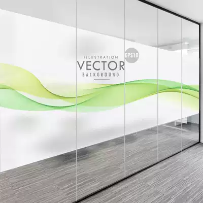 Office electrostatic glue free frosted glass stickers custom company LOGO light transparent door stickers window stickers