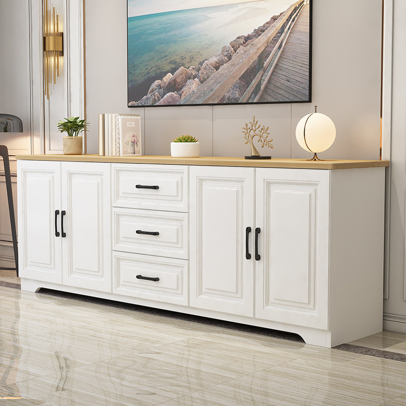 Solid wood TV cabinet modern minimalist high storage cabinet floor cabinet home small apartment combination bedroom TV cabinet