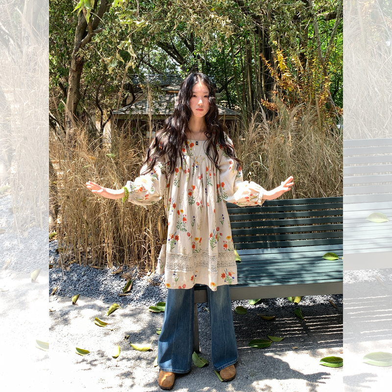 Jc Vintage Store "Chunhe Huayue" Retro Floral and Botanical Style Tencel Spring and Autumn Linen Lace Dress Jc Vintage Store "Chunhe Huayue" Retro Floral and Botanical Style Tencel Spring and Autumn Linen Lace Dress