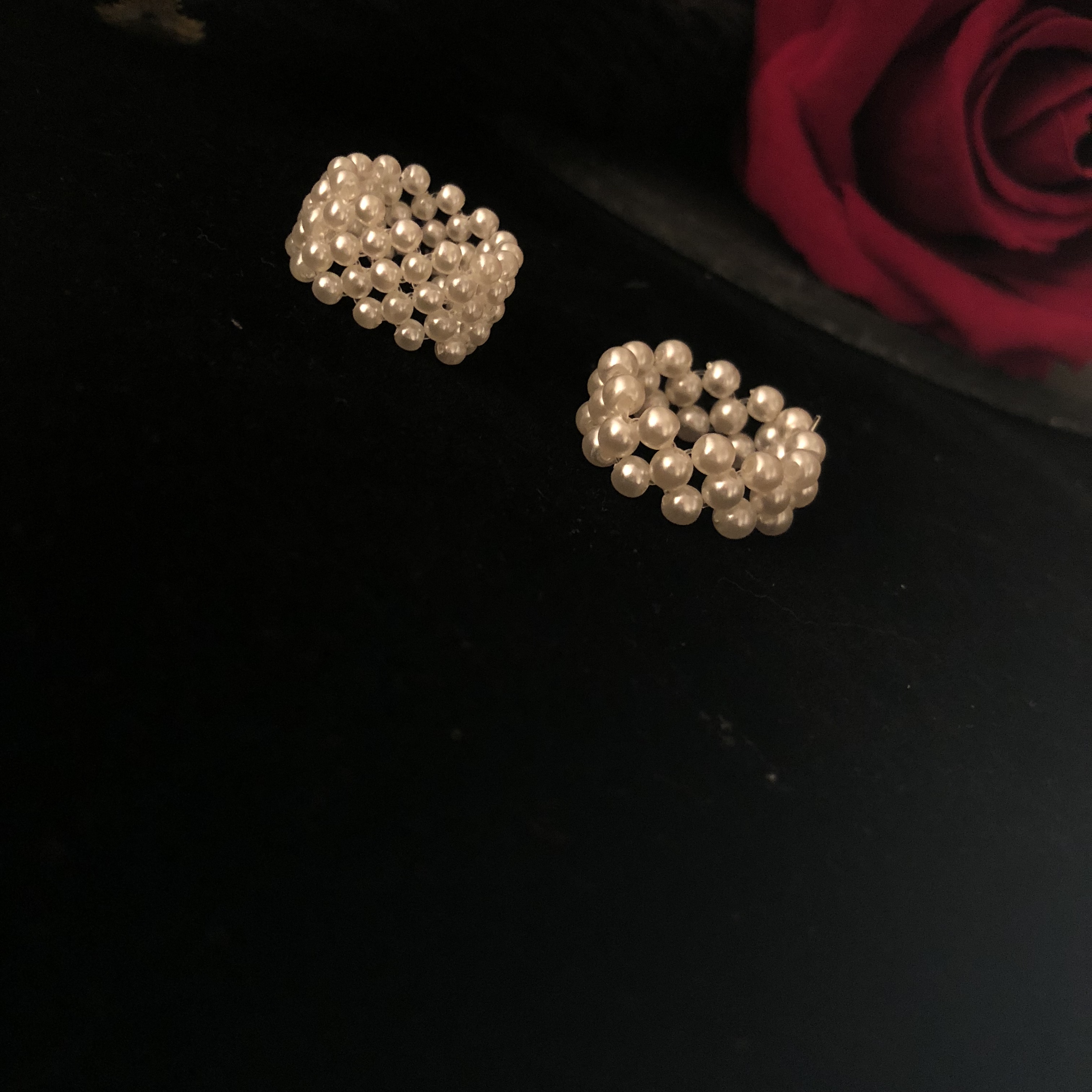 Nhẫn ngọc trai dệt cổ điển nhẫn nam vàng 18k