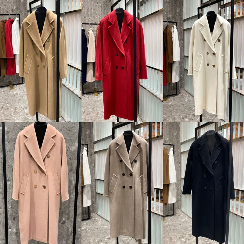 M Brand 101801 Italian Imported Double-Sided Cashmere Coat for Women 2025 New High-End Woolen Coat Mid-Length