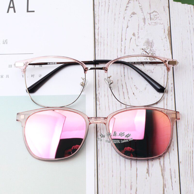 Sunglasses label myopia sunglasses male and female polarized sunglasses full frame magnet adsorbs driver's mirror