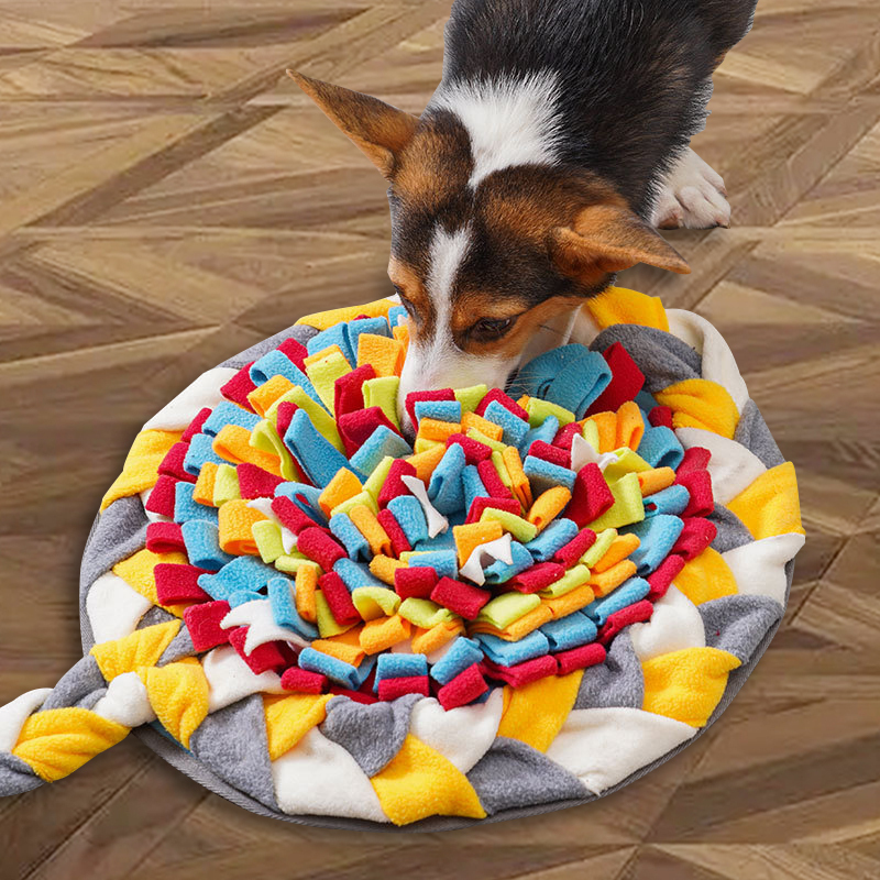 Pet Lollipop Sniffing Mat Cat Stress Relief Training Food Hiding Carpet Mat Puppy Dog Dining Mat Non-Slip Floor Mat