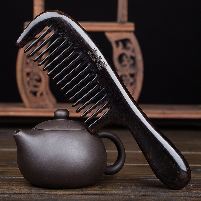 Ebony comb hair loss static wood wood sandalwood comb private custom comb ladies hair prevention