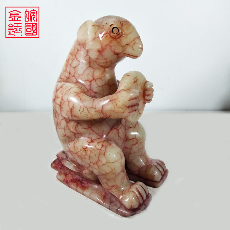 Anhui Jinyu Jade Mouse Jade Carving Home Living Room Desk Office Zodiac Craft Gifts Decoration