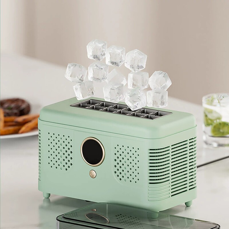 German Desktop Mini Ice Maker 2026 New Model for Home and Office, Small Portable Large Ice Cube Ice Maker
