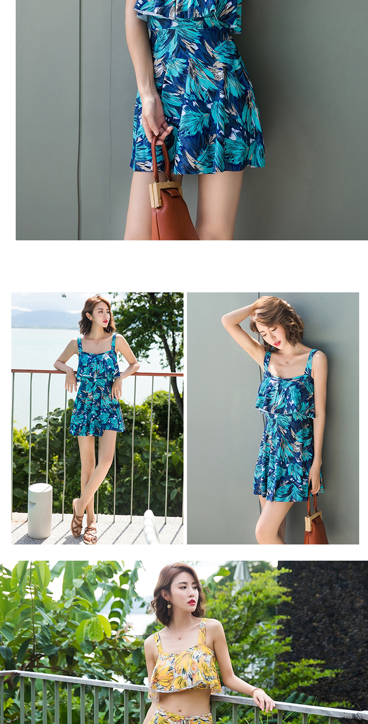 Áo tắm một mảnh kiểu áo tắm nữ bảo thủ suối nước nóng góc phẳng là mỏng cỡ lớn ngực nhỏ thu thập áo tắm gợi cảm áo tắm nữ - Bộ đồ bơi One Piece áo tắm liền thân màu đen