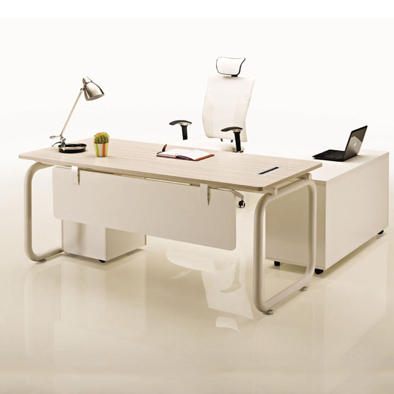 Manager's desk simple modern desk boss desk boss table president leader table round tube steel frame computer desk set