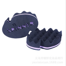 Oval Black Curling Sponge Single Sided Curling Sponge Magic Hair Twist Sponge