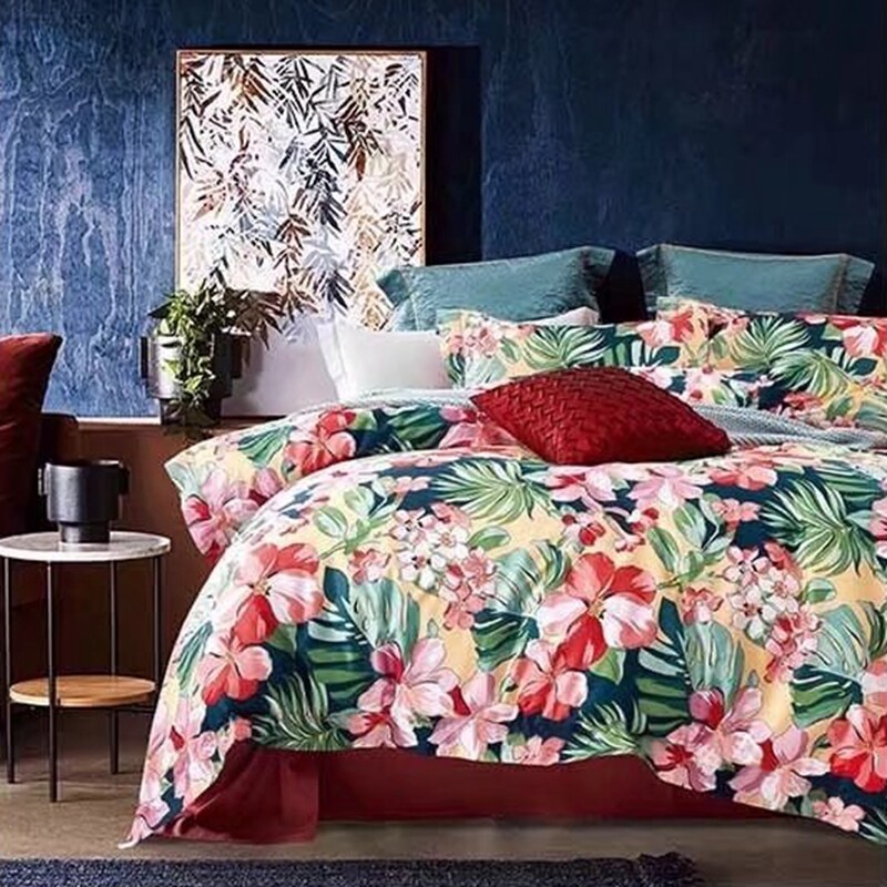 Set to make high quality long suede cotton pure cotton quilt cover satin quilts by shell active printing 248 bed hat 1 8 bed goods silk slip