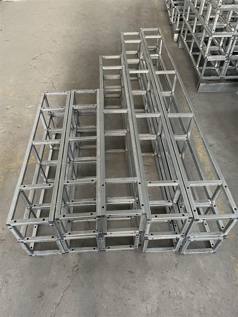 Steel truss background round aluminum alloy truss cold and hot galvanized square tube arched Menlea frame aluminum alloy stage