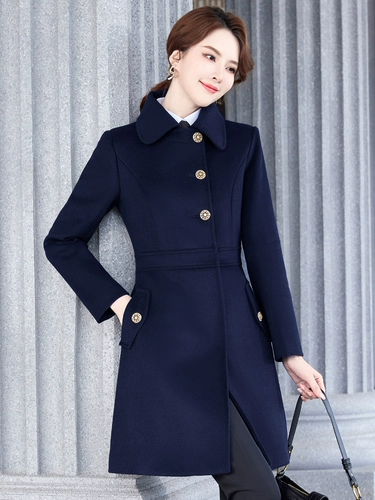 Шерстяное модное черное демисезонное шерстяное пальто для работы, куртка