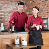 Шеф -повар одежда с длинным рукавом кухонный ресторан отель шеф -повар одежду для выпечки кухни шеф -повар