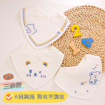 Baby pure cotton triangle towel waterproof male and female baby saliva towel newborn bib anti-vomiting bib spring and summer thin style