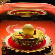  Fuzang take out the kneeling medicine king mother and son Tibetan Buddha statue relic Gawu box