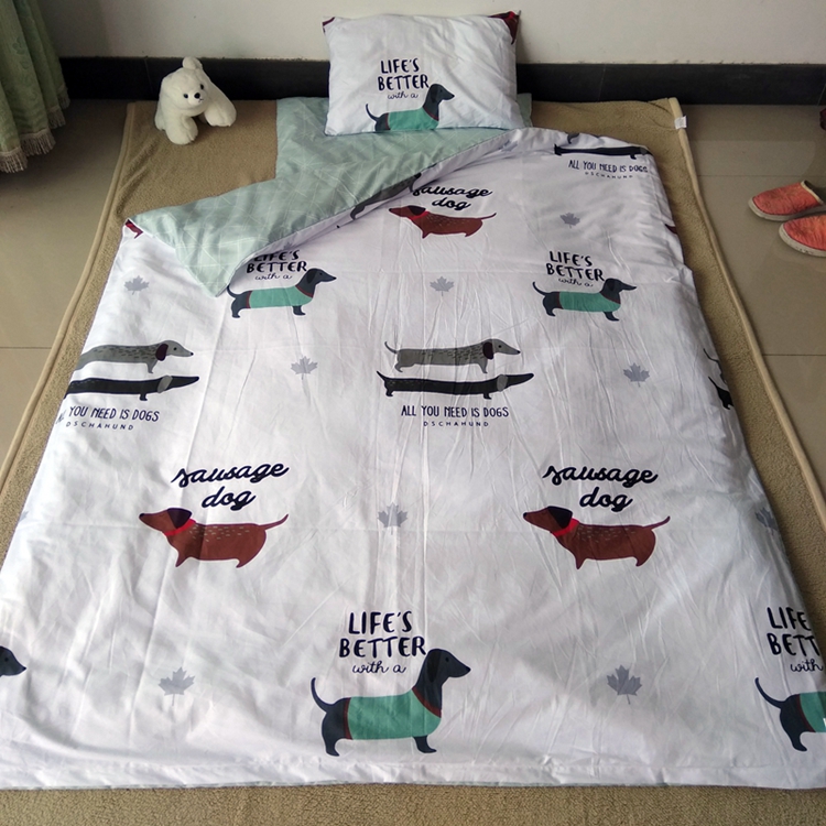 Mẫu giáo chăn ba mảnh bông cotton quilt cover bé trẻ sơ sinh trẻ em ngủ trưa sáu mảnh vào bộ đồ giường