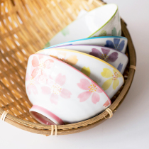 Japanese-made meiyaki cherry blossom ceramic rice bowl underglaze Japanese home Bowl soup bowl Japanese food and wind tableware