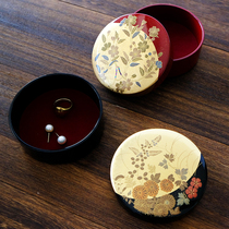 Japan imported mountain lacquerware gold foil Maqua small jewelry box small jewelry box jewelry storage box storage box gift