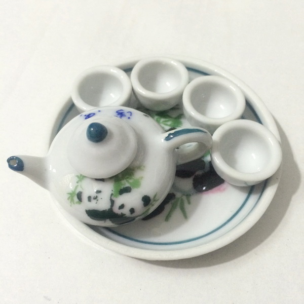 Thống Tongzi Gongfu Tea Set Đồ Chơi Trẻ Em Nhà Gốm Mini Bộ Trà Đặt Quà Tặng Nhỏ