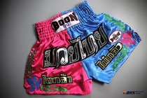New color matching BOON Muay Thai shorts imported from Thailand mens and womens sports fighting quick-drying embroidery