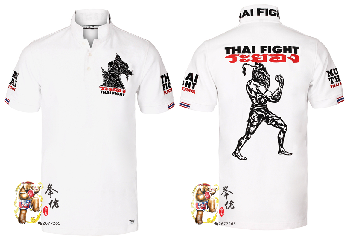 Thaifight Thai battle event custom cotton embroidery coach referee POLO shirt short-sleeved Thailand imported