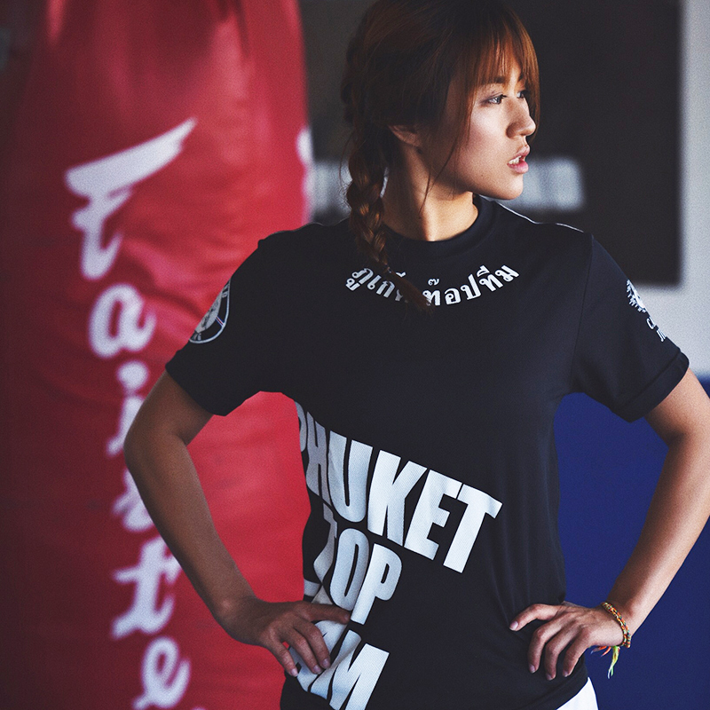 Thai Phuket TOPteam boxer Thai boxer men and women loose fighting sports half-sleeve mesh speed dry fabric