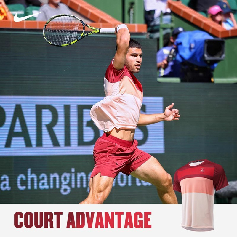 Nike Tennis Shirt for Men 2025 Alcaraz Same Style Quick-Drying Breathable Sports Short-Sleeve Hm6725